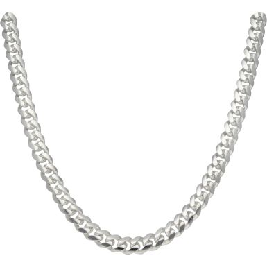 New Sterling Silver 24" Cuban Curb Link Chain Necklace 2.6oz