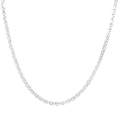 New Sterling Silver 20Inch Diamond-Cut Belcher Cable Link Chain
