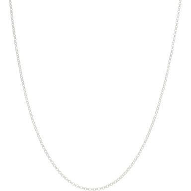 New Sterling Silver 18" Fine Belcher Link Chain Necklace