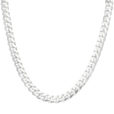 New Sterling Silver 28" Cuban Curb Link Heavy Necklace 4.3oz