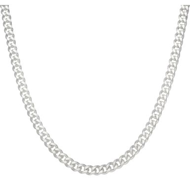 New Sterling Silver 20" Curb Chain Necklace 1.1oz