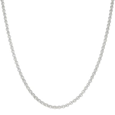 New Sterling Silver Round Belcher Chain Necklace