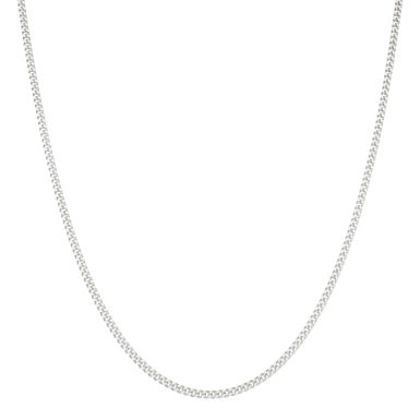 New Sterling Silver 22" Close Link Curb Chain Necklace