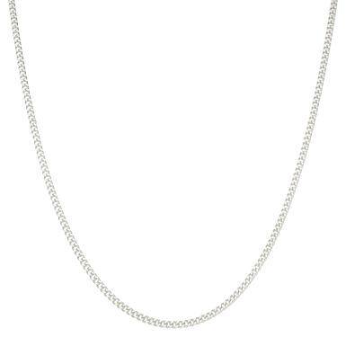New Sterling Silver 24" Close Link Curb Chain Necklace