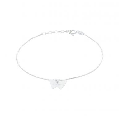 New Sterling Silver Butterfly Ladies Anklet