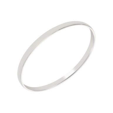 New Sterling Silver 5mm Solid Push-On Ladies Bangle