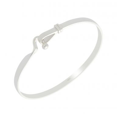 New Sterling Silver Ladies Hook Style Bangle
