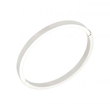 New Sterling Silver Round Hinged Ladies Bangle