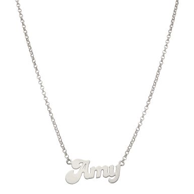 New Sterling Silver 18" Name Necklace