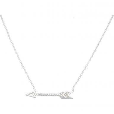 New Sterling Silver Arrow Necklace Adjustable 16-18" Chain