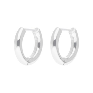 New Sterling Silver Small Chunky Hoop Earring