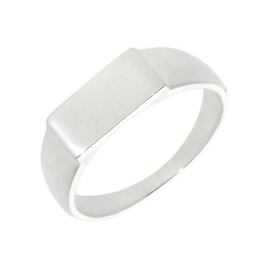 New Sterling Silver Rectangle Signet Ring
