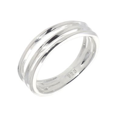 New Sterling Silver Triple Row Ring