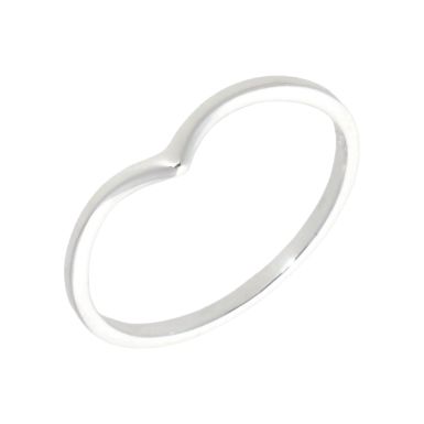 New Sterling Silver Slender Single Wishbone Ring