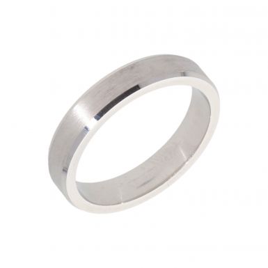 New Sterling Silver 4mm Satin finish Wedding Ring