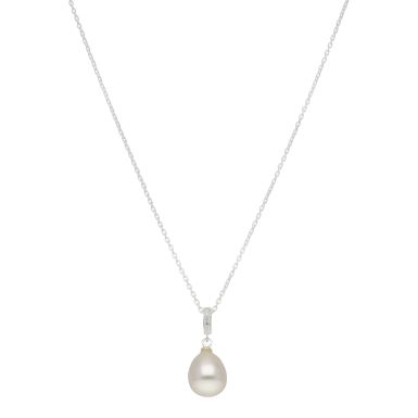 New Sterling Silver Fresh Water Pearl & 18" Chain Necklace