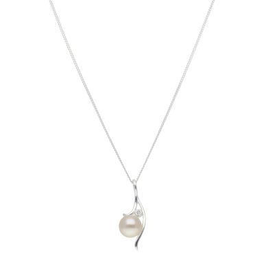 New Sterling Silver Freshwater Cultured Pearl & 18" Necklace