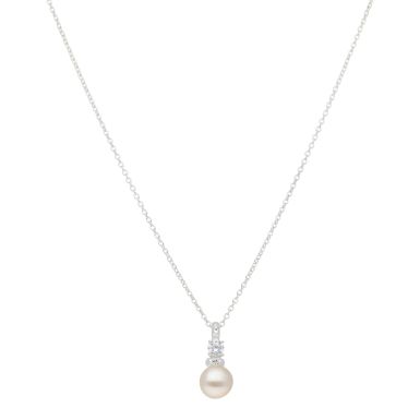 New Sterling Silver Freshwater Cultured Pearl & 18" Necklace