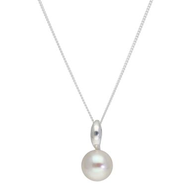 New Sterling Silver Freshwater Cultured Pearl 18" Necklace