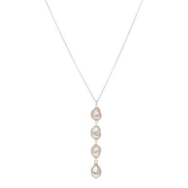 New Sterling Silver Freshwater Cultured Pearl 16" Necklace