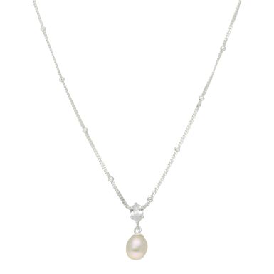 New Sterling Silver Freshwater Cultured Pearl Necklace
