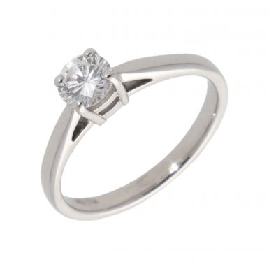 Pre-Owned 18ct White Gold 0.39 Carat Diamond Solitaire Ring