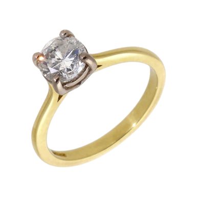 Pre-Owned 18ct Yellow Gold 1.01 Carat Diamond Solitaire Ring