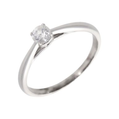 Pre-Owned 9ct White Gold 0.33 Carat Diamond Solitaire Ring