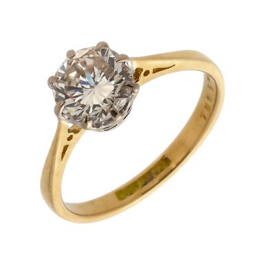 Pre-Owned 18ct Yellow Gold 1.32 Carat Diamond Solitaire Ring