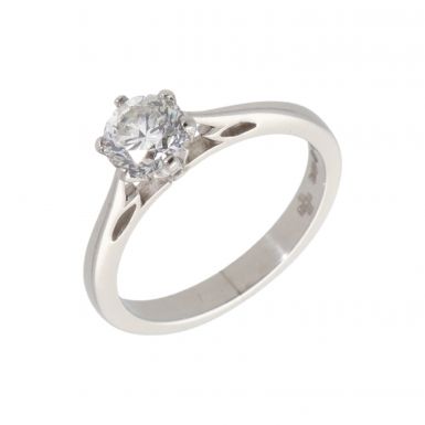 Pre-Owned Platinum 0.63 Carat Diamond Solitaire Ring