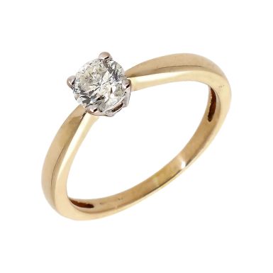 Pre-Owned 14ct Yellow Gold 0.50 Carat Diamond Solitaire Ring