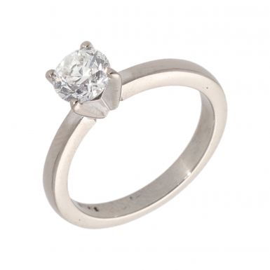 Pre-Owned 18ct White Gold 0.60 Carat Diamond Solitaire Ring