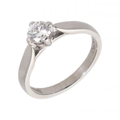 Pre-Owned 18ct White Gold 0.33 Carat Diamond Solitaire Ring