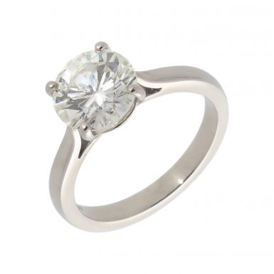 Pre-Owned Platinum 2.67 Carat Diamond Solitaire Ring