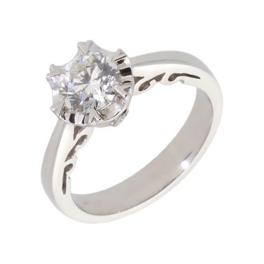 Pre-Owned 18ct White Gold GIA 0.80ct Diamond Solitaire Ring