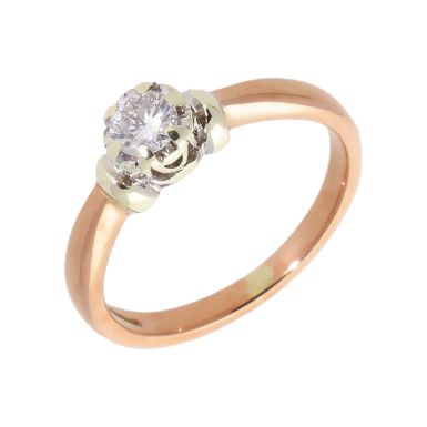 Pre-Owned 9ct Rose Gold 0.20 Carat Diamond Solitaire Ring
