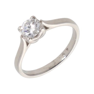 Pre-Owned 18ct White Gold 0.51 Carat Diamond Solitaire Ring