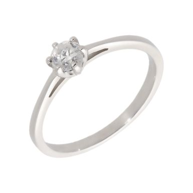 Pre-Owned 18ct White Gold 0.25 Carat Diamond Solitaire Ring