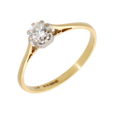 Pre-Owned 18ct Yellow Gold 0.30 Carat Diamond Solitaire Ring