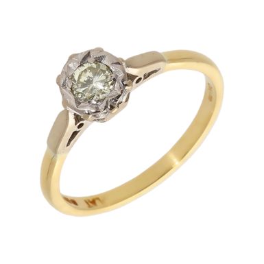 Pre-Owned Vintage 1967 18ct Gold 0.20ct Diamond Solitaire Ring
