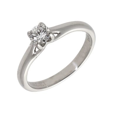 Pre-Owned Platinum 0.37 Carat GIA Diamond Solitaire Ring