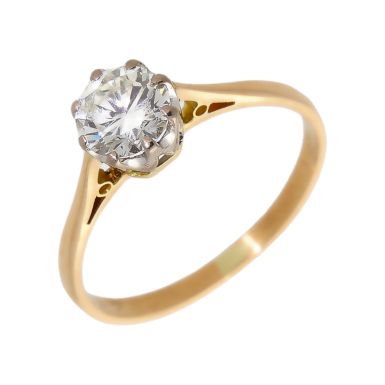 Pre-Owned 18ct Yellow Gold 0.81 Carat Diamond Solitaire Ring