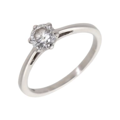 Pre-Owned 18ct White Gold 0.66 Carat Diamond Solitaire Ring