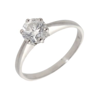 Pre-Owned 18ct White Gold 0.81 Carat Diamond Solitaire Ring