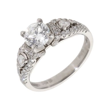 Pre-Owned 18ct White Gold 1.60ct Fancy Diamond Solitaire Ring