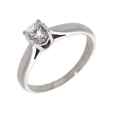 Pre-Owned 18ct White Gold 0.38 Carat Diamond Solitaire Ring