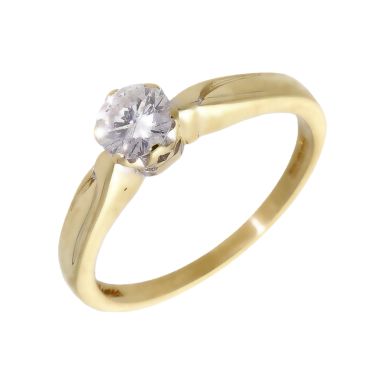 Pre-Owned 9ct Yellow Gold 0.49 Carat Diamond Solitaire Ring