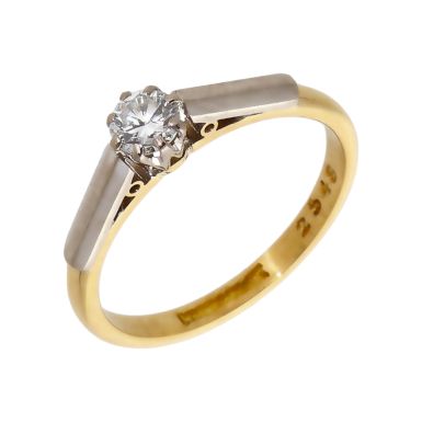 Pre-Owned Vintage 18ct Gold 0.23ct Diamond Solitaire Ring