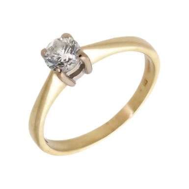 Pre-Owned 9ct Yellow Gold 0.42 Carat Diamond Solitaire Ring
