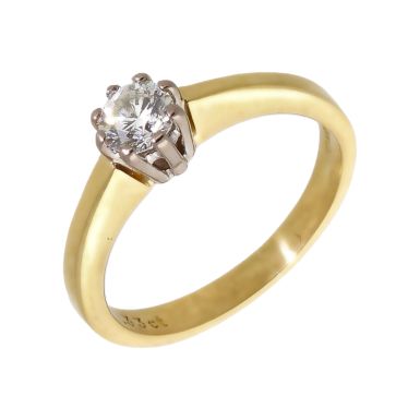Pre-Owned 18ct Yellow Gold 0.33 Carat Diamond Solitaire Ring